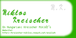 miklos kreischer business card